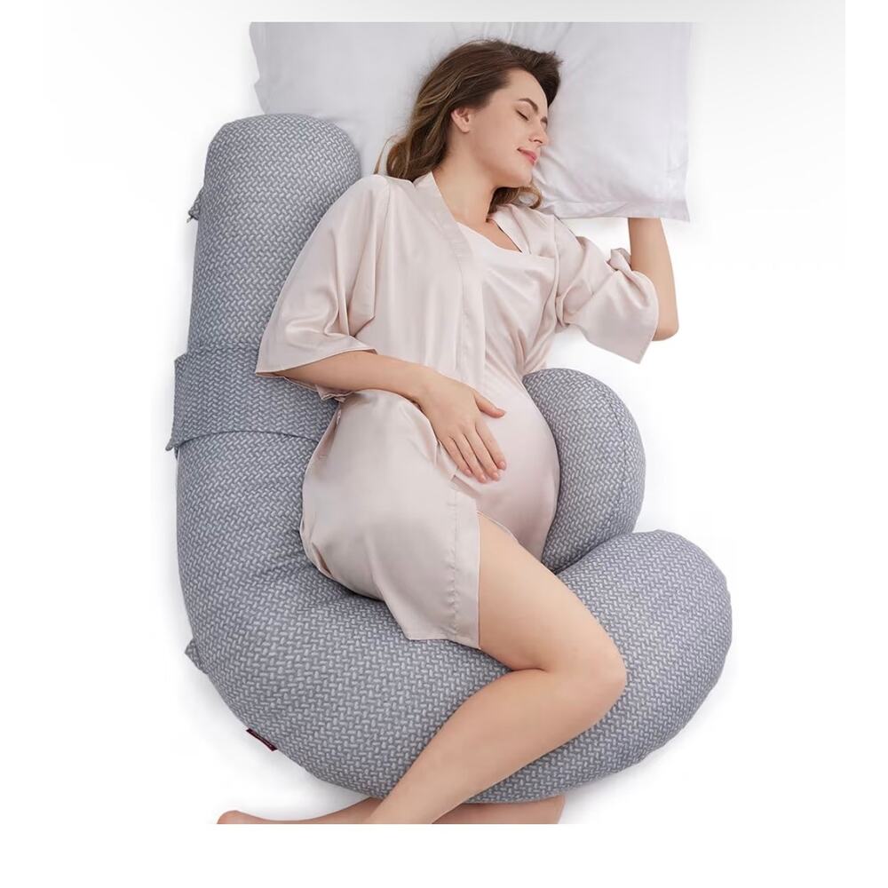 Momcozy Pregnancy Pillow, Original F Shaped Maternity Pillow for Pregnant Women